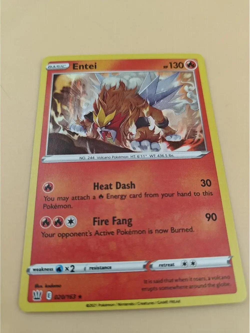 rare entei card Pokemon Trading Game Obsidian Flames Single Card 30 Ancient Origins Type Pokemon | Toys | Pokemon